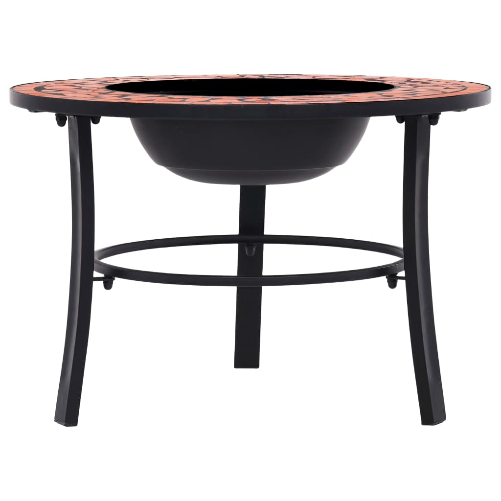 vidaXl Feuerstelle Mosaik Keramik Terracotta 68 cm