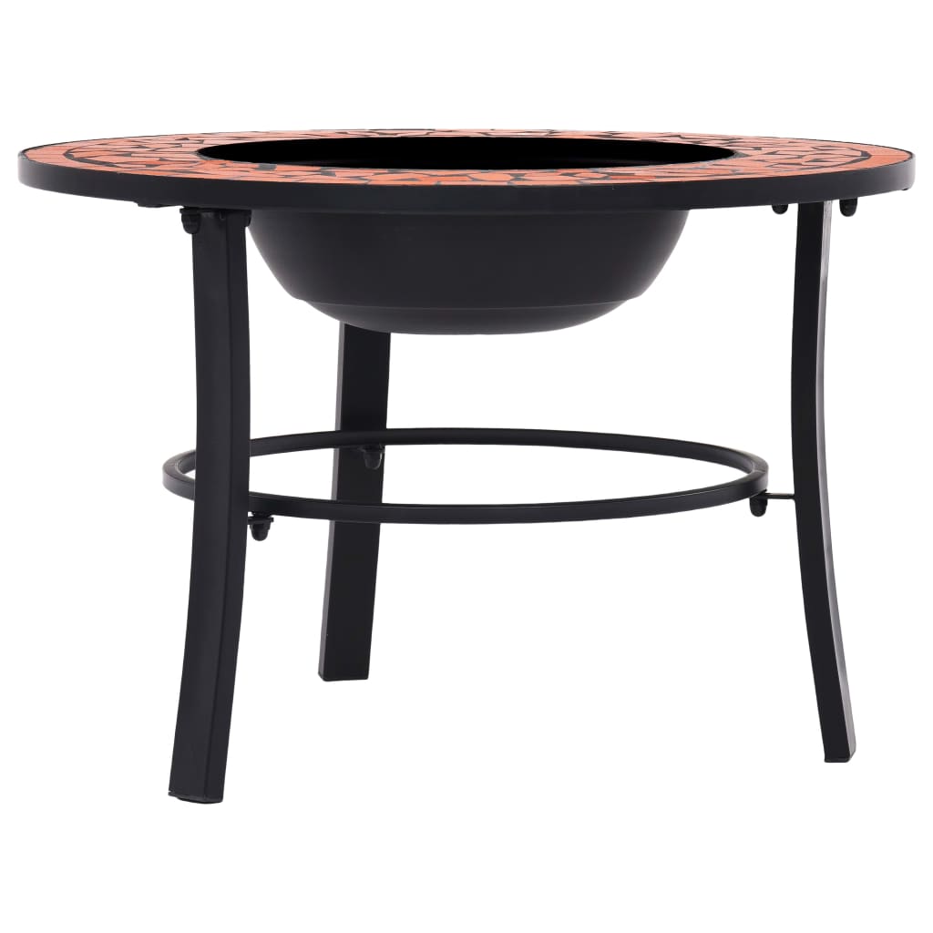 vidaXl Feuerstelle Mosaik Keramik Terracotta 68 cm