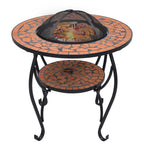 vidaXL Feuertisch Mosaik Keramik Terracotta 68 cm
