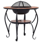 vidaXL Feuertisch Mosaik Keramik Terracotta 68 cm