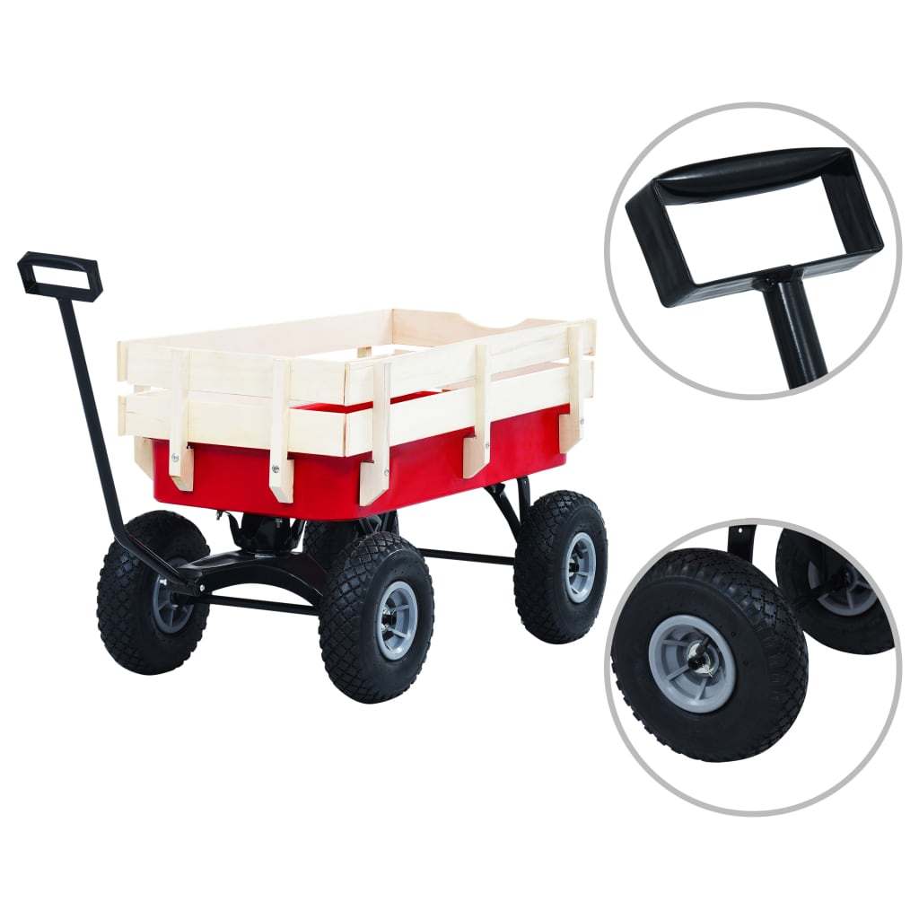 vidaXL Handwagen 150 kg Rot