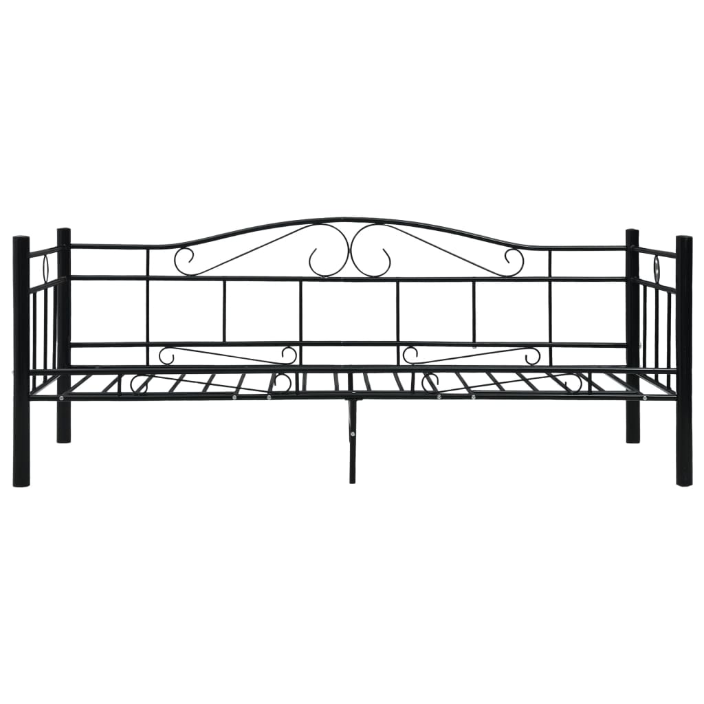 vidaXL Tagesbett-Rahmen Schwarz Metall 90×200 cm