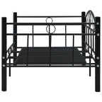 vidaXL Tagesbett-Rahmen Schwarz Metall 90×200 cm