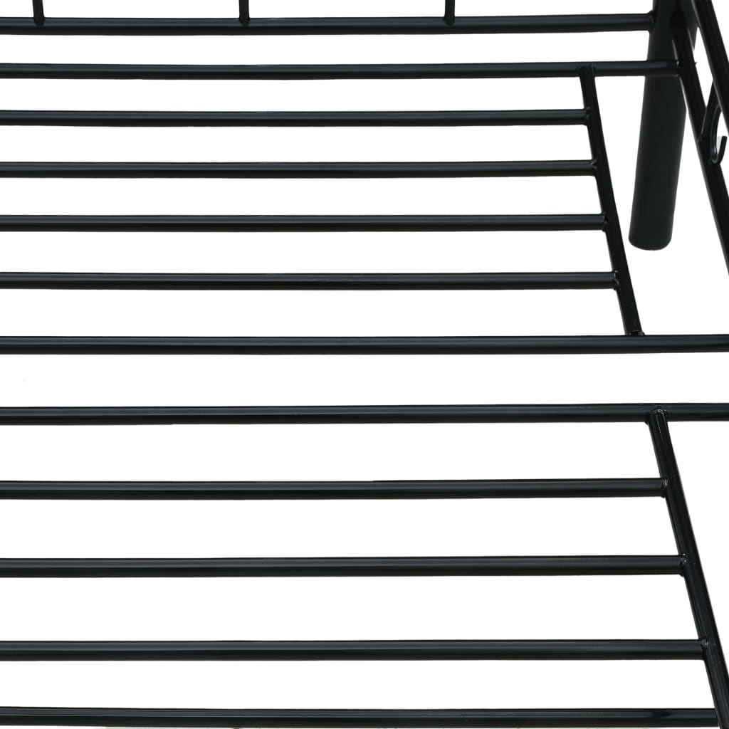vidaXL Tagesbett-Rahmen Schwarz Metall 90×200 cm