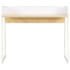vidaXL Schreibtisch Weiß und Eiche 90x60x88 cm