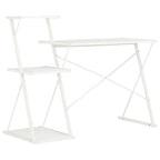 vidaXL Schreibtisch mit Regal Weiß 116×50×93 cm