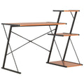 vidaXL Schreibtisch mit Regal Schwarz und Braun 116×50×93 cm