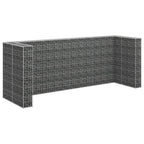 vidaXL Gabionenwand für Mülltonnen Verzinkter Stahl 320×100×120 cm
