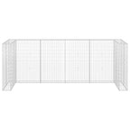 vidaXL Gabionenwand für Mülltonnen Verzinkter Stahl 320×100×120 cm
