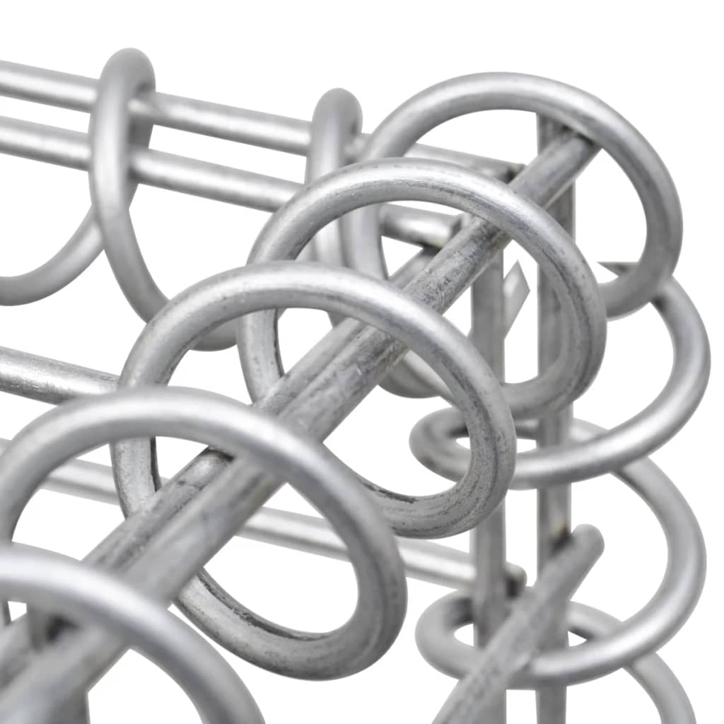 vidaXL Gabionenwand für Mülltonnen Verzinkter Stahl 320×100×120 cm