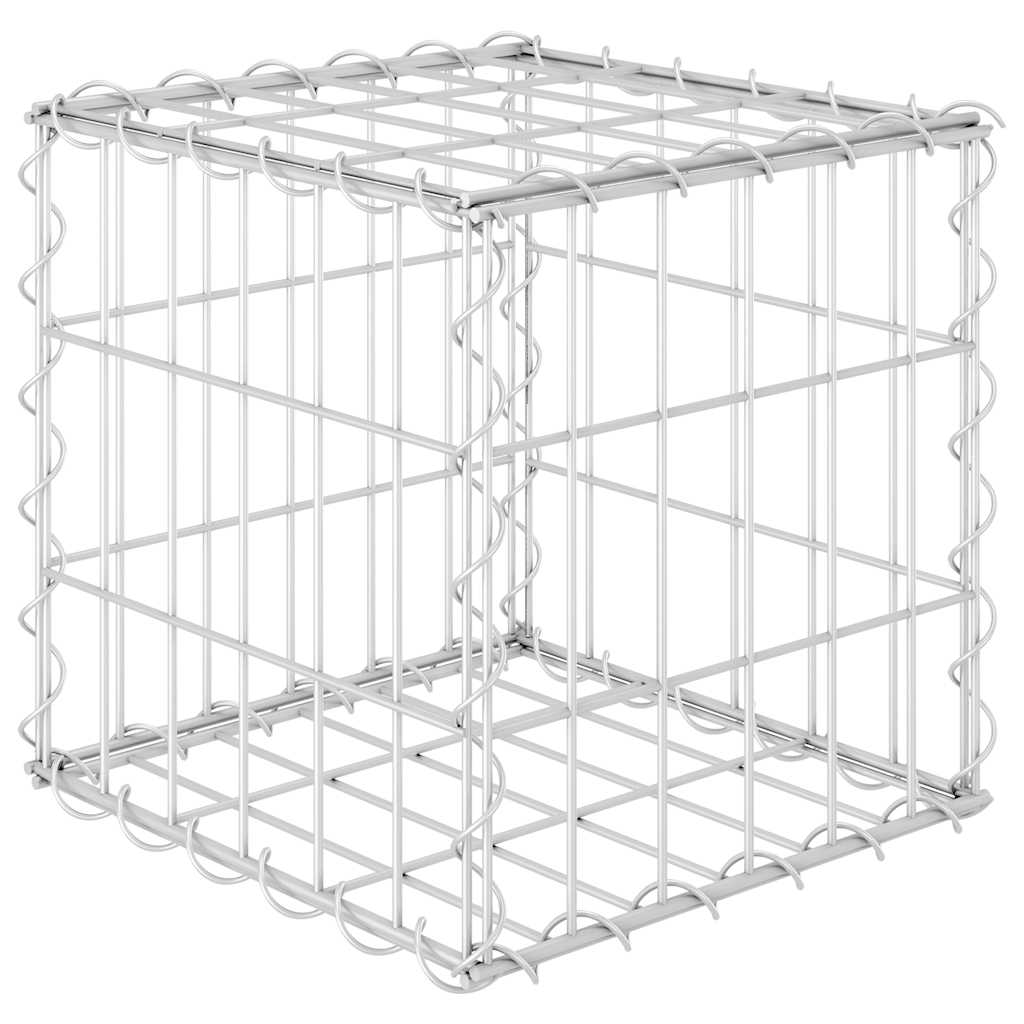 vidaXL Würfel-Gabionen-Hochbeet Stahldraht 30x30x30 cm