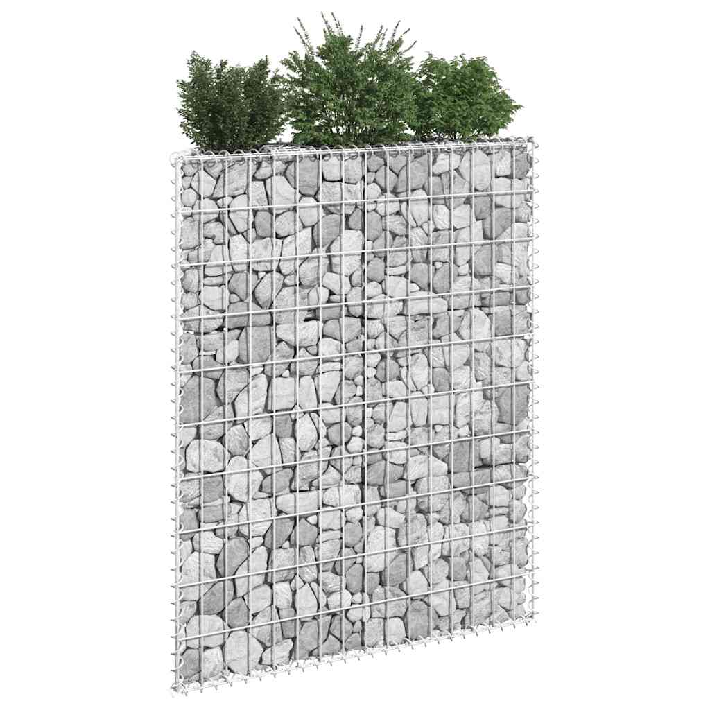 vidaXL Gabionen-Hochbeet Trapezform Verzinkter Stahl 80x20x100 cm