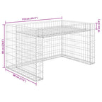 vidaXL Rasenmäher-Garage mit Hochbeet 110x80x60 cm Stahldraht