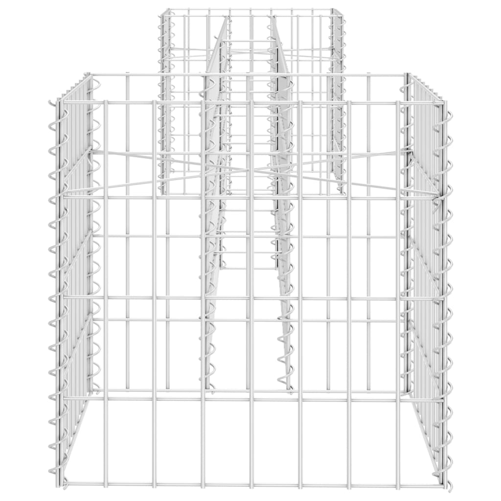 vidaXL H-förmiger Gabionen-Pflanzkorb Stahldraht 260x40x40 cm