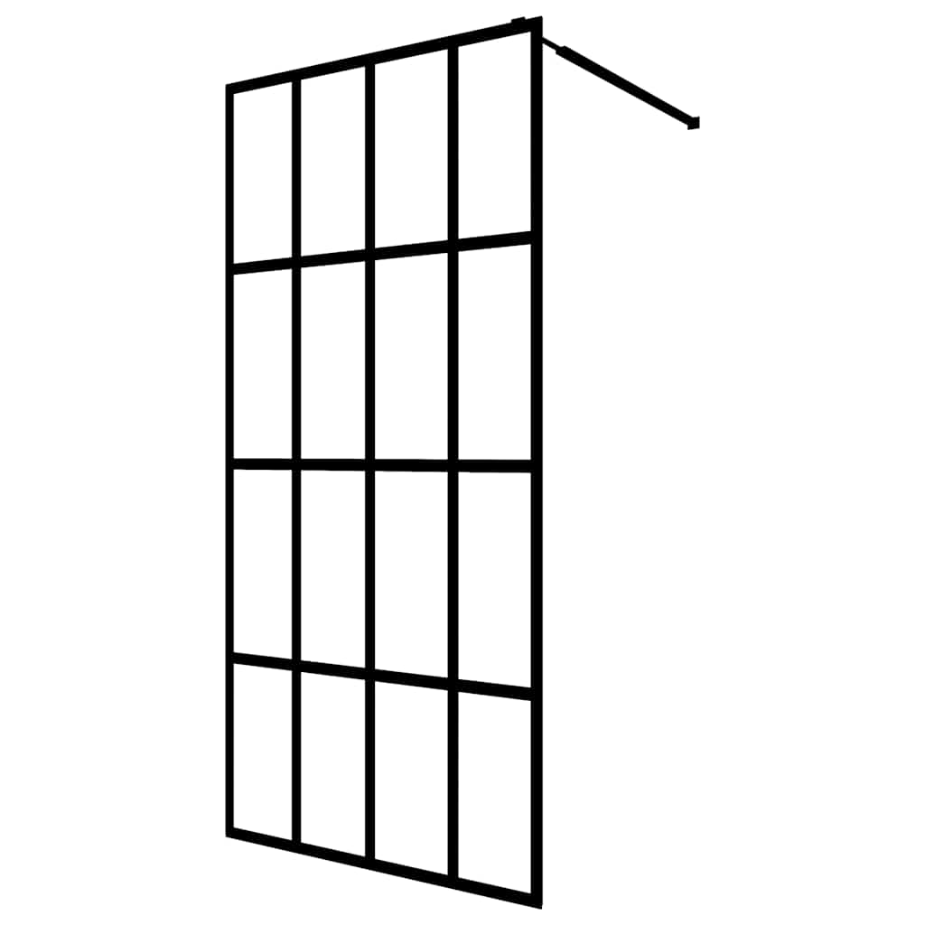 vidaXL Duschwand für Walk-in Dusche Mattes Sicherheitsglas 80x195 cm