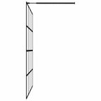 vidaXL Duschwand für Walk-in Dusche Mattes Sicherheitsglas 80x195 cm