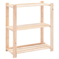 vidaXL Lagerregal mit 3 Böden 80×38×90 cm Kiefer Massivholz 150 kg