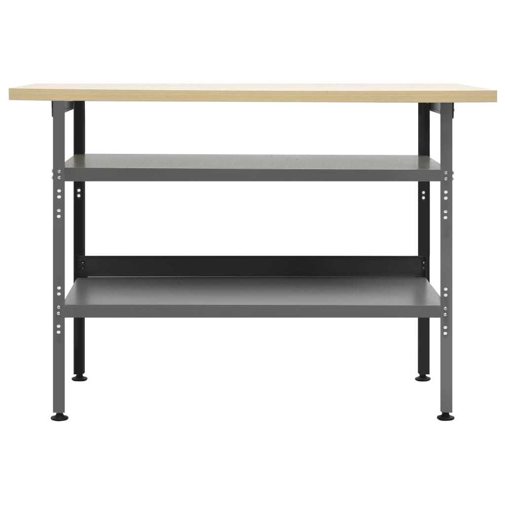 vidaXL Werkbank Grau 120×60×85 cm Stahl