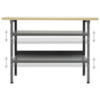 vidaXL Werkbank Grau 120×60×85 cm Stahl