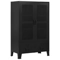 vidaXL Büroschrank mit Maschengittertüren Industriell 75×40×120 cm Stahl