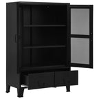 vidaXL Büroschrank mit Maschengittertüren Industriell 75×40×120 cm Stahl