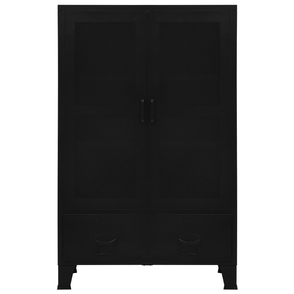 vidaXL Büroschrank mit Maschengittertüren Industriell 75×40×120 cm Stahl