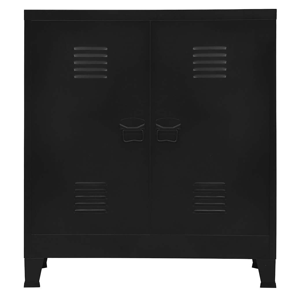 vidaXL Lagerschrank Industrial Schwarz 90x40x100 cm Stahl