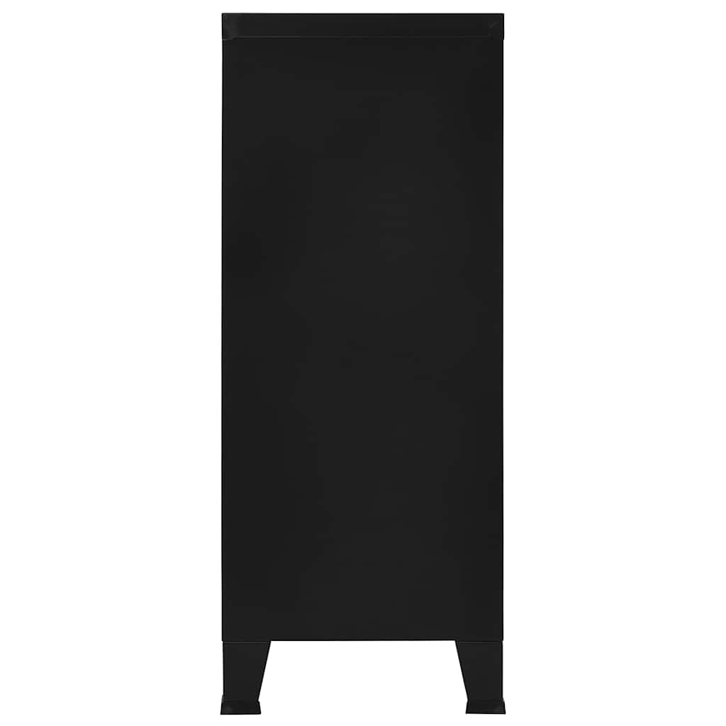 vidaXL Lagerschrank Industrial Schwarz 90x40x100 cm Stahl