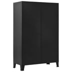 vidaXL Kleiderschrank Industrial Schwarz 90x40x140 cm Stahl