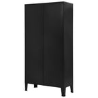 vidaXL Bücherregal Industrie-Stil Schwarz 90x40x180 cm Stahl