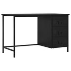 vidaXL Schreibtisch Schubladen Industriell Schwarz 120x55x75cm Stahl