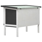 vidaXL Kaninchenstall 1 Ebene Grau Holz