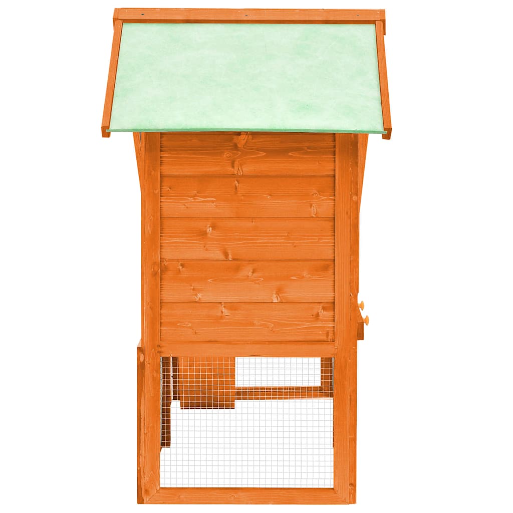 vidaXL Kaninchenstall 140x63x120 cm Tanne Massivholz