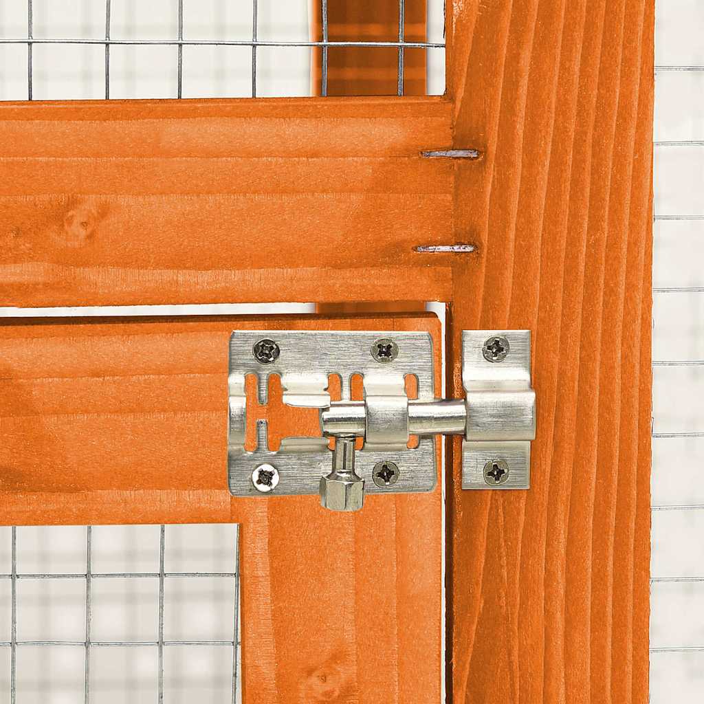 vidaXL Kaninchenstall 140x63x120 cm Tanne Massivholz