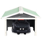 vidaXL Roboter-Rasenmäher Garage 72x87x50 cm Grau Weiß Tannenholz