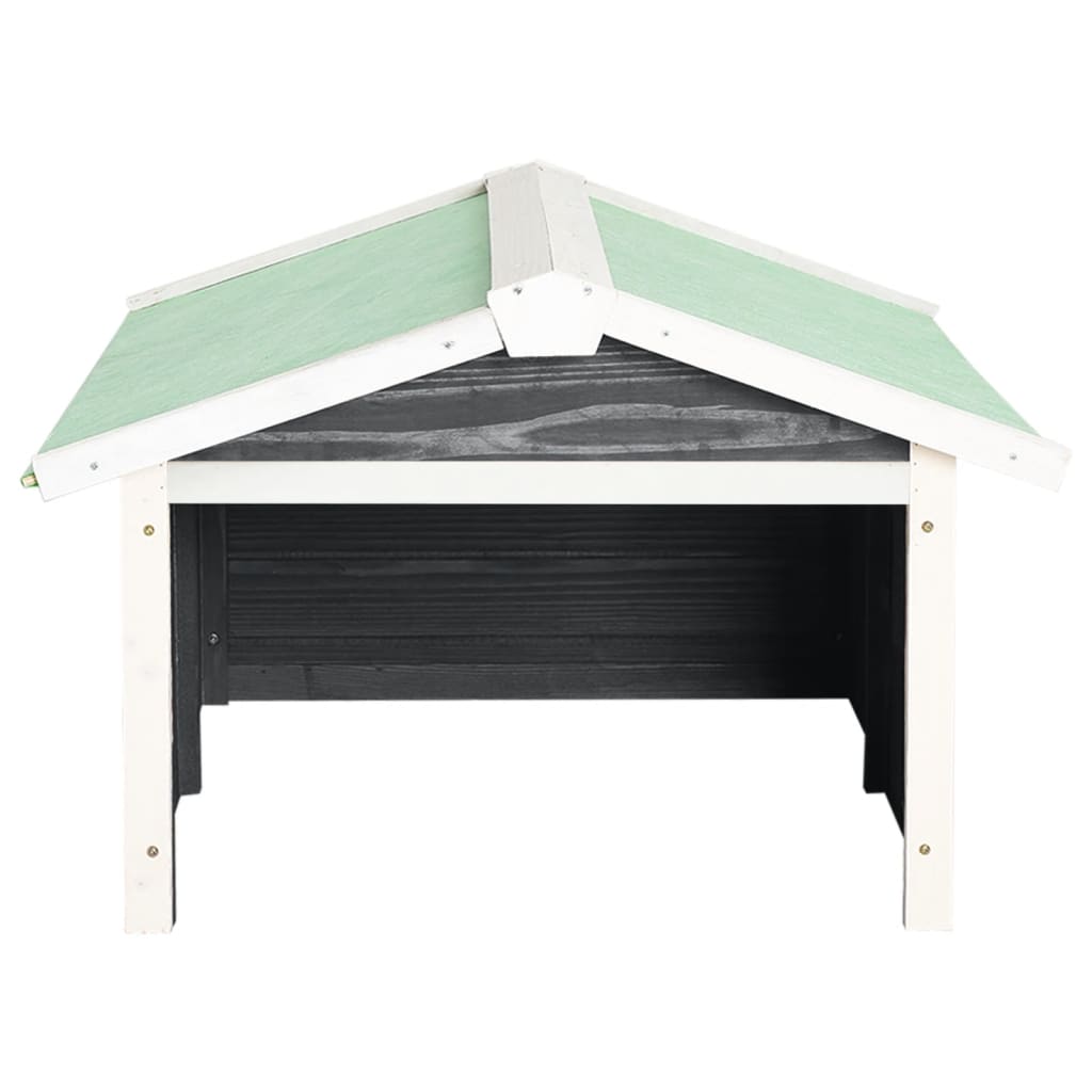 vidaXL Roboter-Rasenmäher Garage 72x87x50 cm Grau Weiß Tannenholz