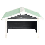 vidaXL Roboter-Rasenmäher Garage 72x87x50 cm Grau Weiß Tannenholz