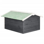 vidaXL Roboter-Rasenmäher Garage 72x87x50 cm Grau Weiß Tannenholz