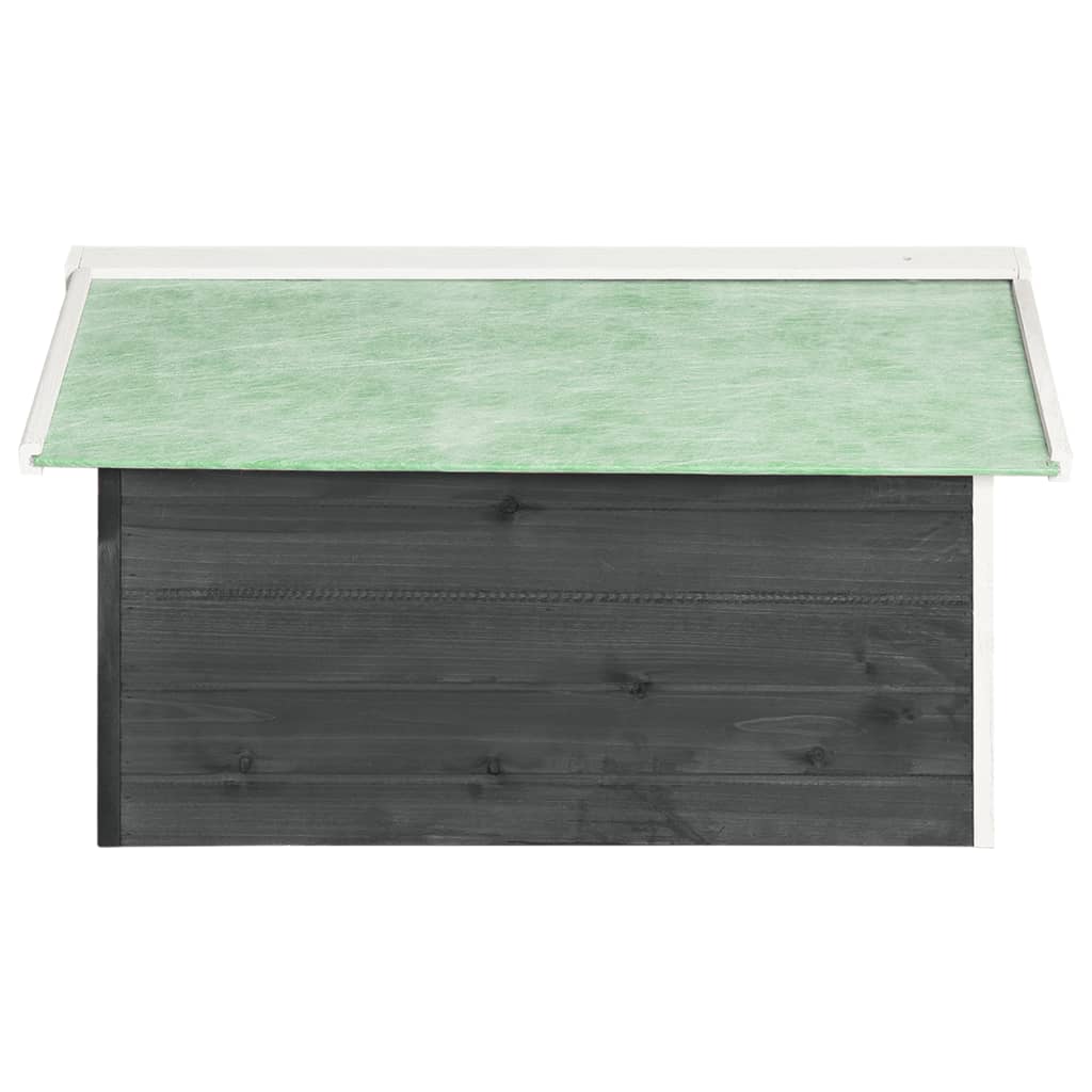 vidaXL Roboter-Rasenmäher Garage 72x87x50 cm Grau Weiß Tannenholz