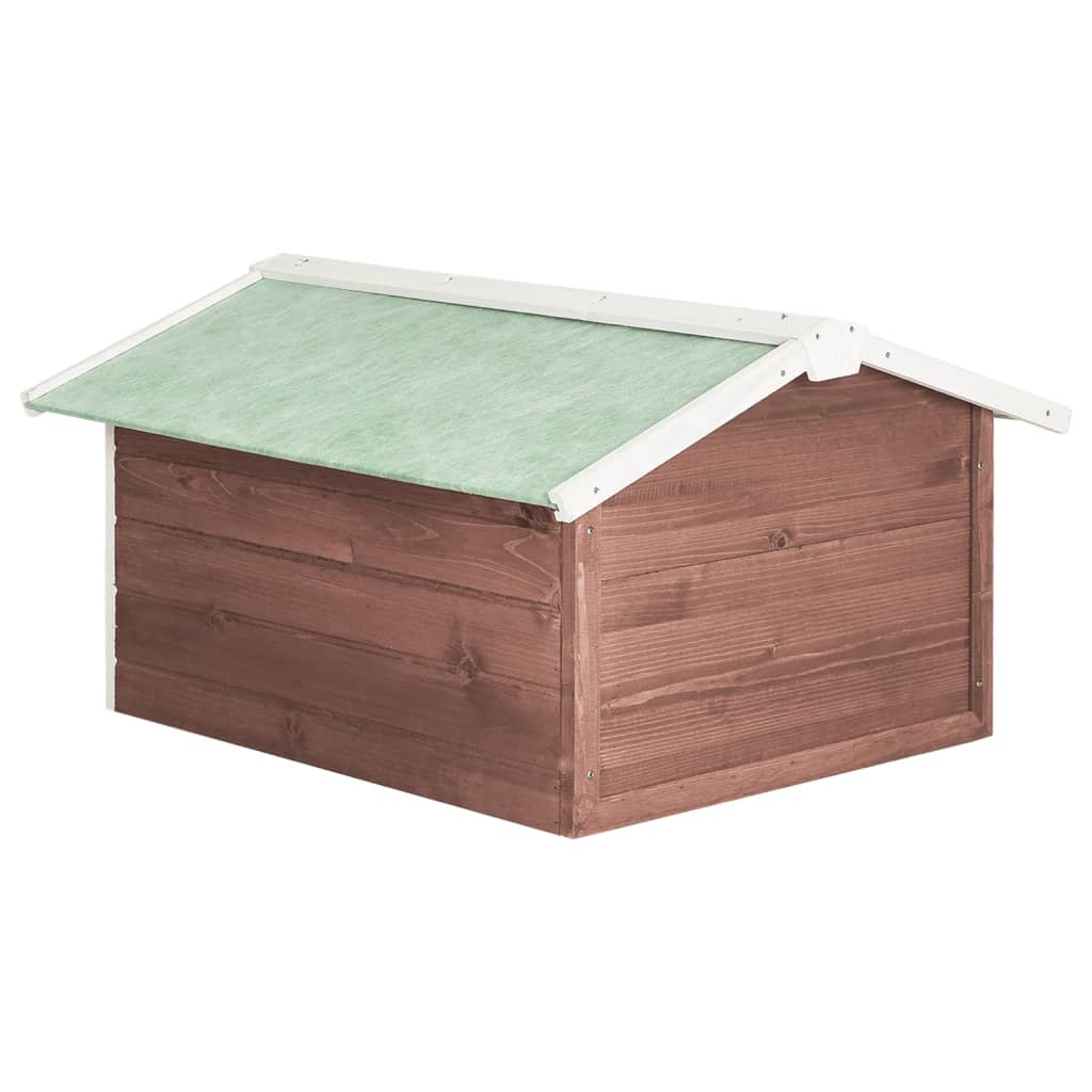 vidaXL Roboter-Rasenmäher Garage 72x87x50 cm Mocca Weiß Tannenholz
