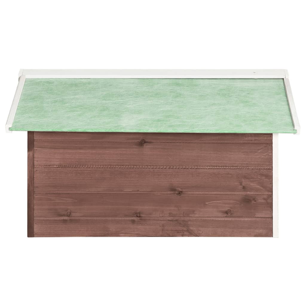 vidaXL Roboter-Rasenmäher Garage 72x87x50 cm Mocca Weiß Tannenholz
