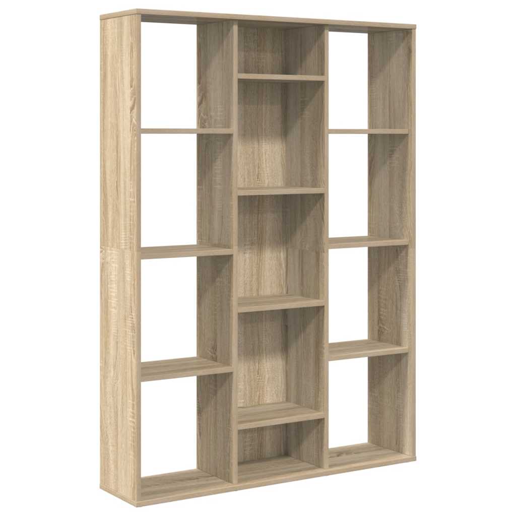 vidaXL Raumteiler/Bücherregal Sonoma-Eiche 100x24x140 cm Holzwerkstoff