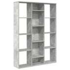 vidaXL Raumteiler/Bücherregal Betongrau 100x24x140 cm Holzwerkstoff