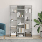 vidaXL Raumteiler/Bücherregal Betongrau 100x24x140 cm Holzwerkstoff