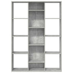 vidaXL Raumteiler/Bücherregal Betongrau 100x24x140 cm Holzwerkstoff