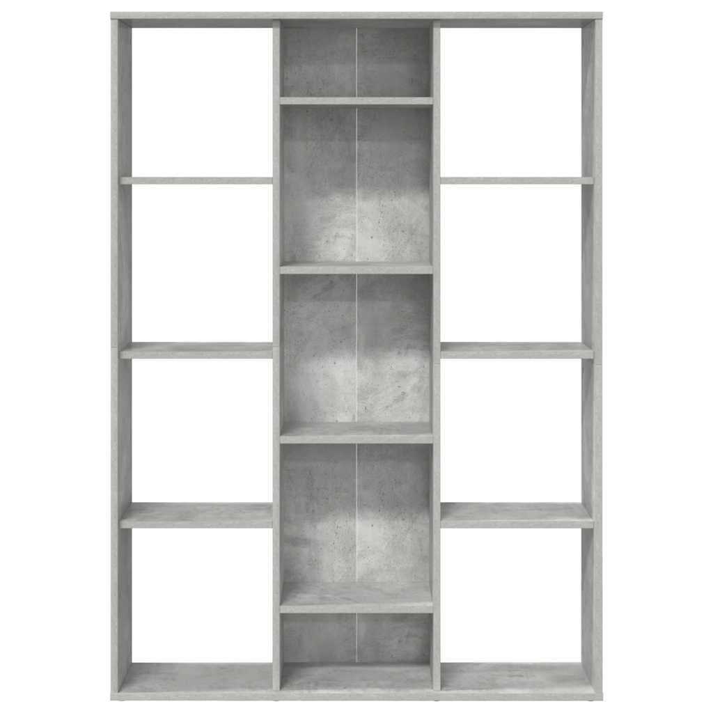vidaXL Raumteiler/Bücherregal Betongrau 100x24x140 cm Holzwerkstoff