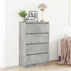vidaXL Sideboard Betongrau 60x35x98,5 cm Holzwerkstoff