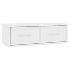 vidaXL Wand-Schubladenregal Weiß 60x26x18,5 cm Holzwerkstoff