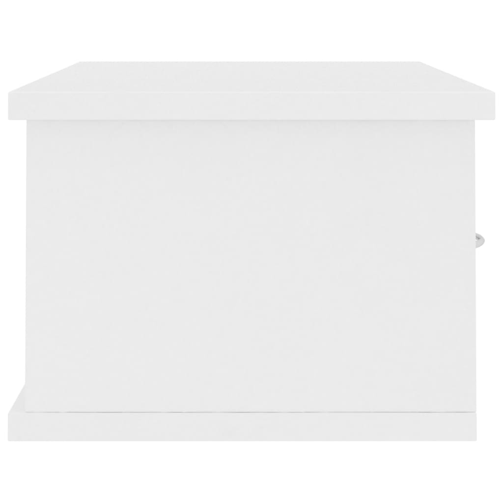 vidaXL Wand-Schubladenregal Weiß 60x26x18,5 cm Holzwerkstoff