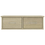vidaXL Wand-Schubladenregal Sonoma-Eiche 60x26x18,5 cm Holzwerkstoff